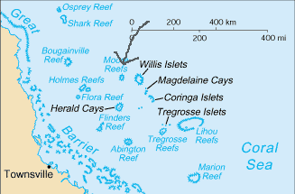 Moore Reef off Willis Island © SW